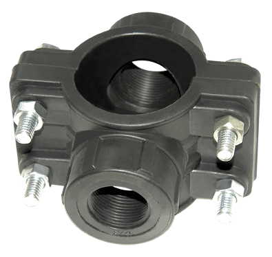 MEGA-THERM PP COMPRESSION FITTINGS SADDLE CLAMP DOUBLE SIDE