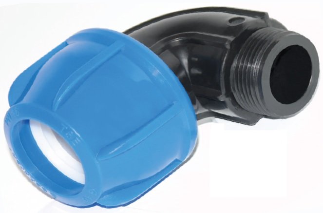 MEGA-THERM PP COMPRESSION ELBOW MALE